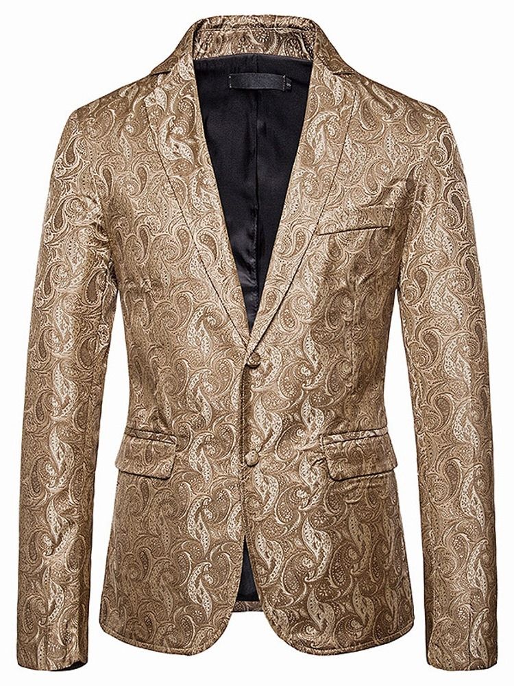 Blazer De Loisirs Décontracté Pour Hommes En Patchwork Mince