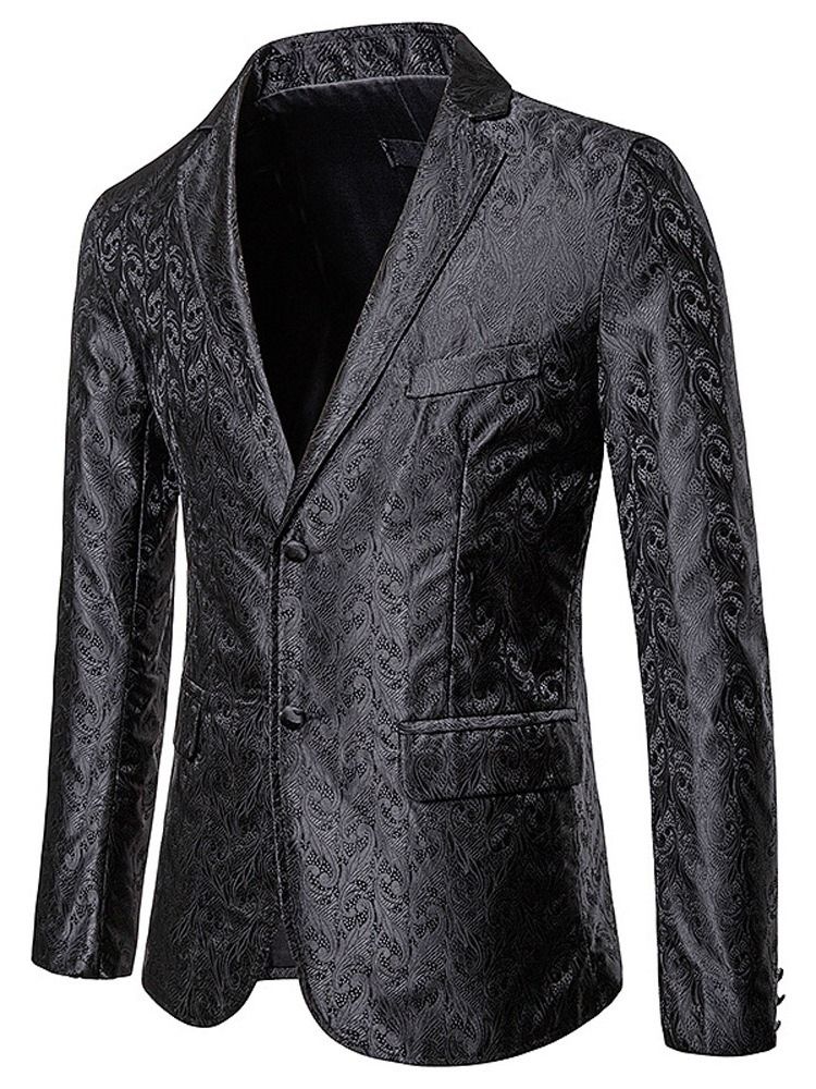 Blazer De Loisirs Décontracté Pour Hommes À Revers Cranté