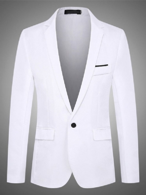 Blazer De Loisirs Pour Hommes À Bouton Ol À Revers Cranté