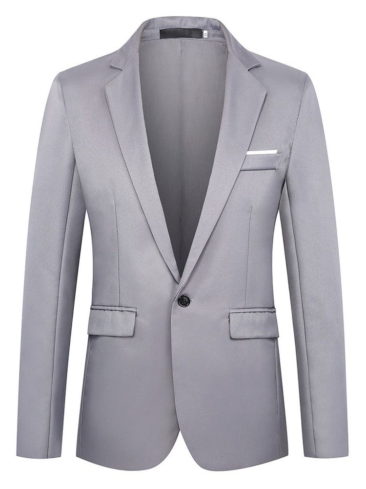 Blazer De Loisirs Pour Hommes À Bouton Ol À Revers Cranté