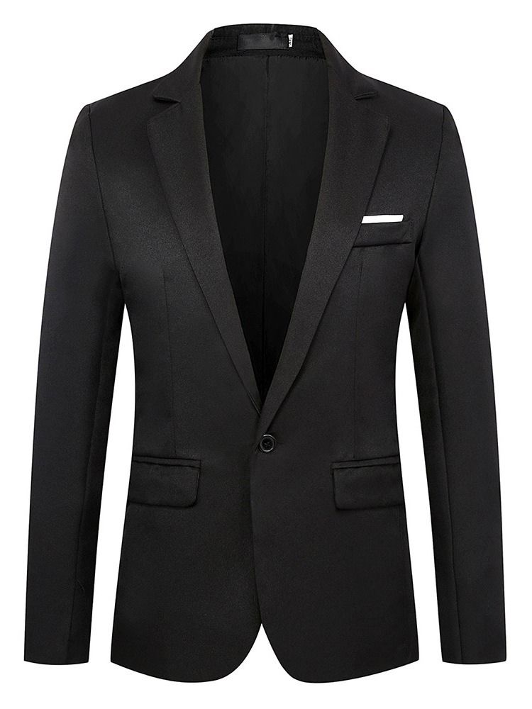 Blazer De Loisirs Pour Hommes À Bouton Ol À Revers Cranté