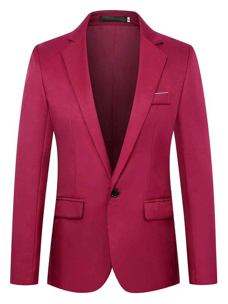 Blazer De Loisirs Pour Hommes À Bouton Ol À Revers Cranté