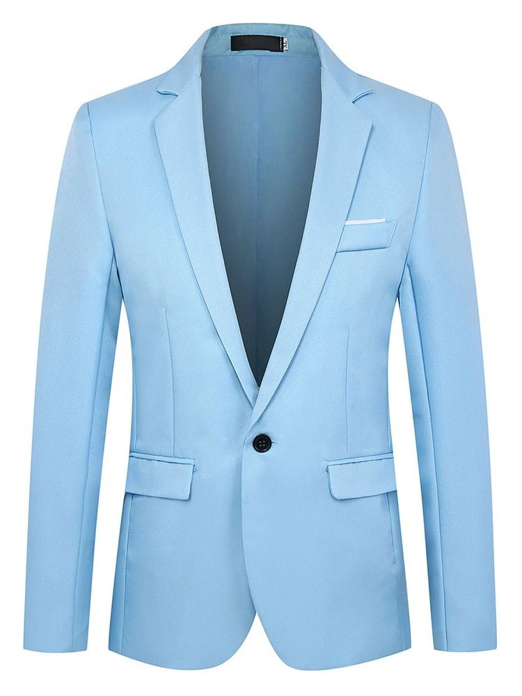 Blazer De Loisirs Pour Hommes À Bouton Ol À Revers Cranté