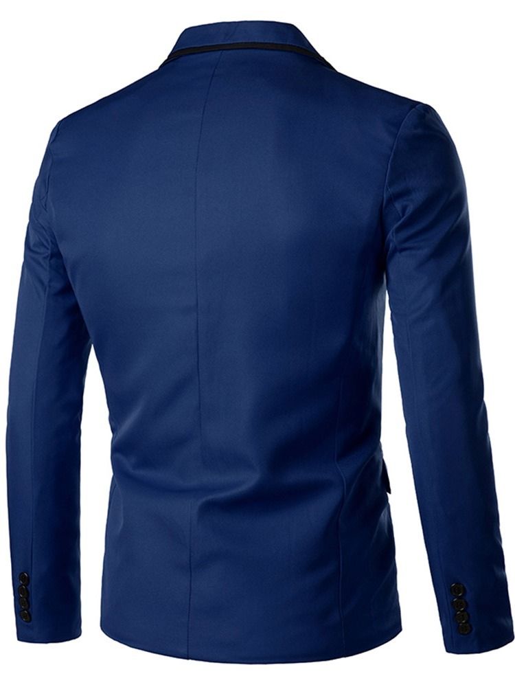 Blazer De Loisirs Pour Hommes À Un Bouton Et Revers Cranté