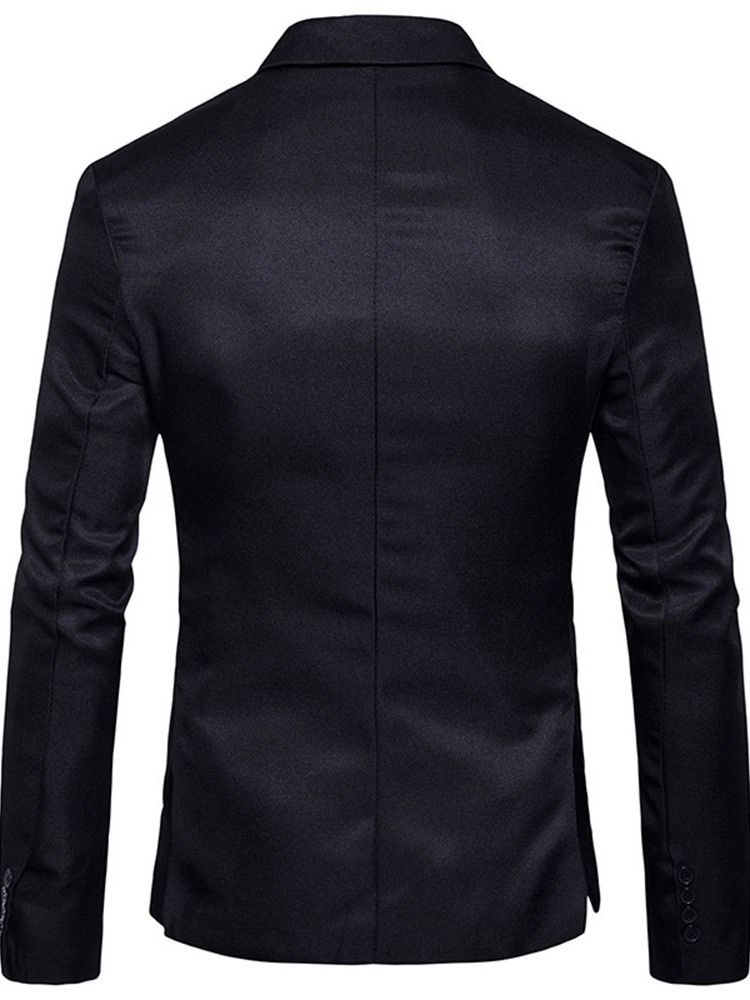 Blazer De Loisirs Pour Hommes À Un Bouton Et À Revers Cranté