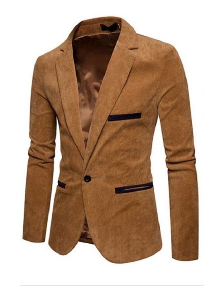 Blazer De Loisirs Mince Décontracté À Un Bouton Pour Hommes