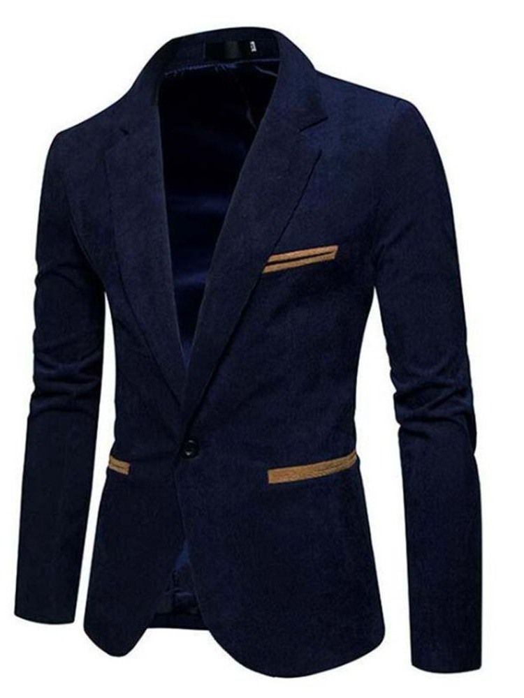 Blazer De Loisirs Mince Décontracté À Un Bouton Pour Hommes