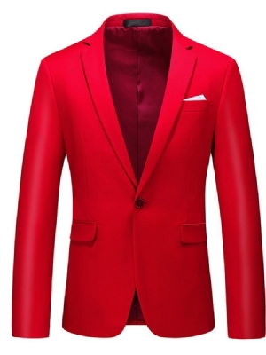 Blazer À Revers Cranté Slim One Pour Hommes