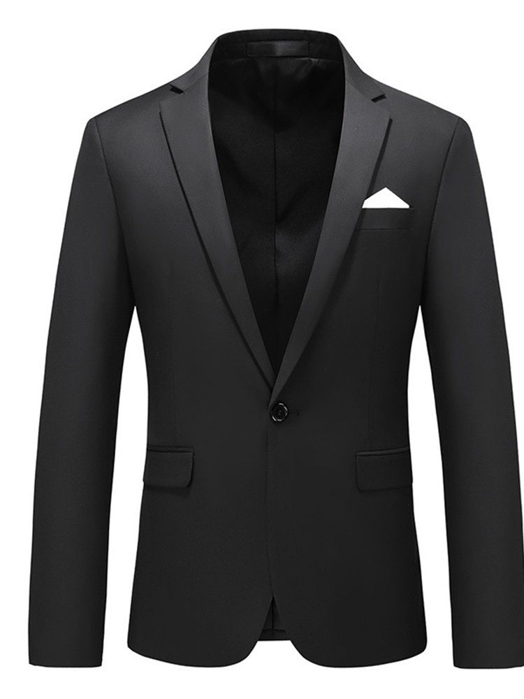 Blazer À Revers Cranté Slim One Pour Hommes