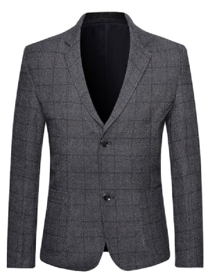 Blazer À Revers Pour Hommes À Boutonnage Simple Et Cranté