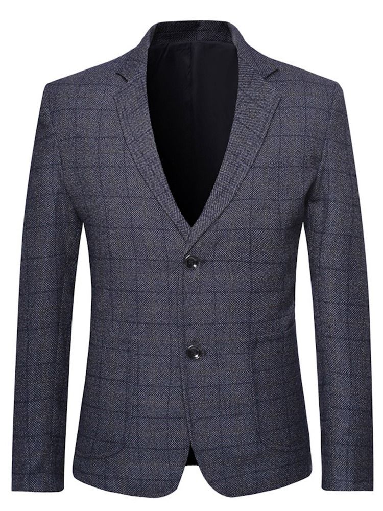 Blazer À Revers Pour Hommes À Boutonnage Simple Et Cranté