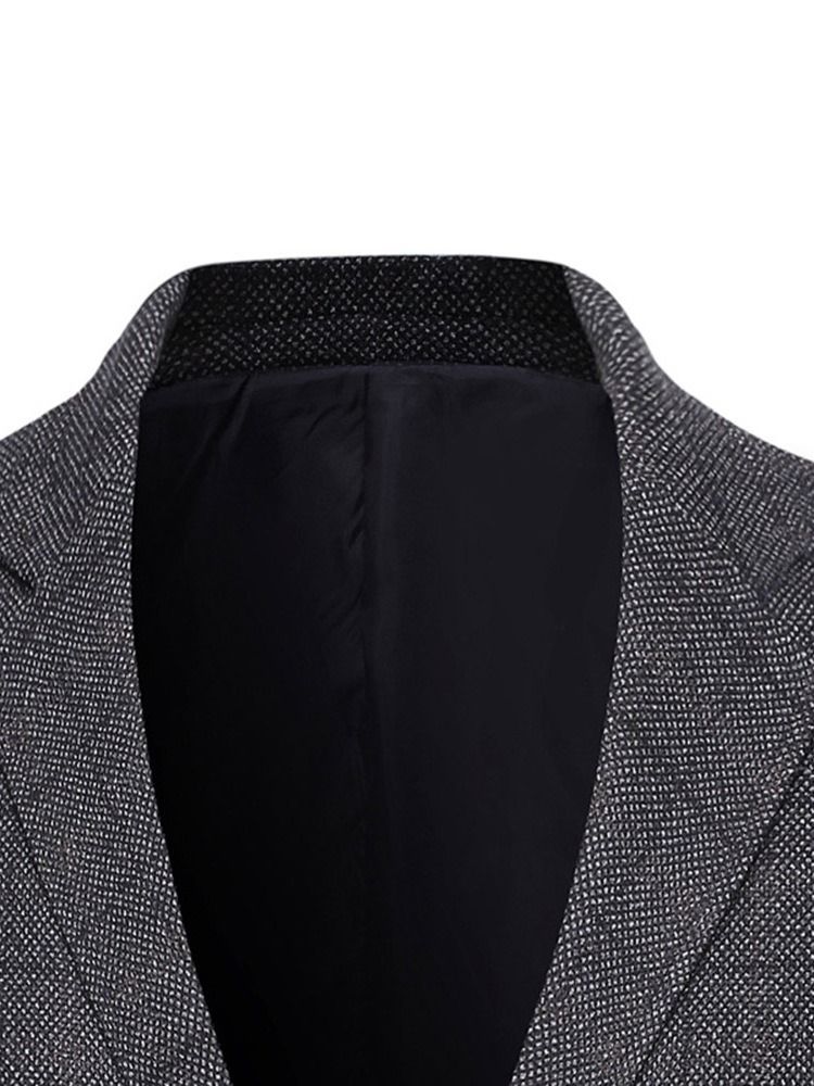 Blazer À Revers Pour Hommes À Boutonnage Simple Et Cranté