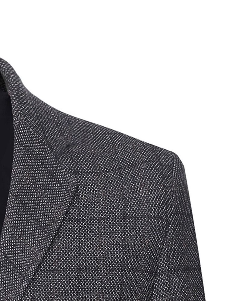 Blazer À Revers Pour Hommes À Boutonnage Simple Et Cranté