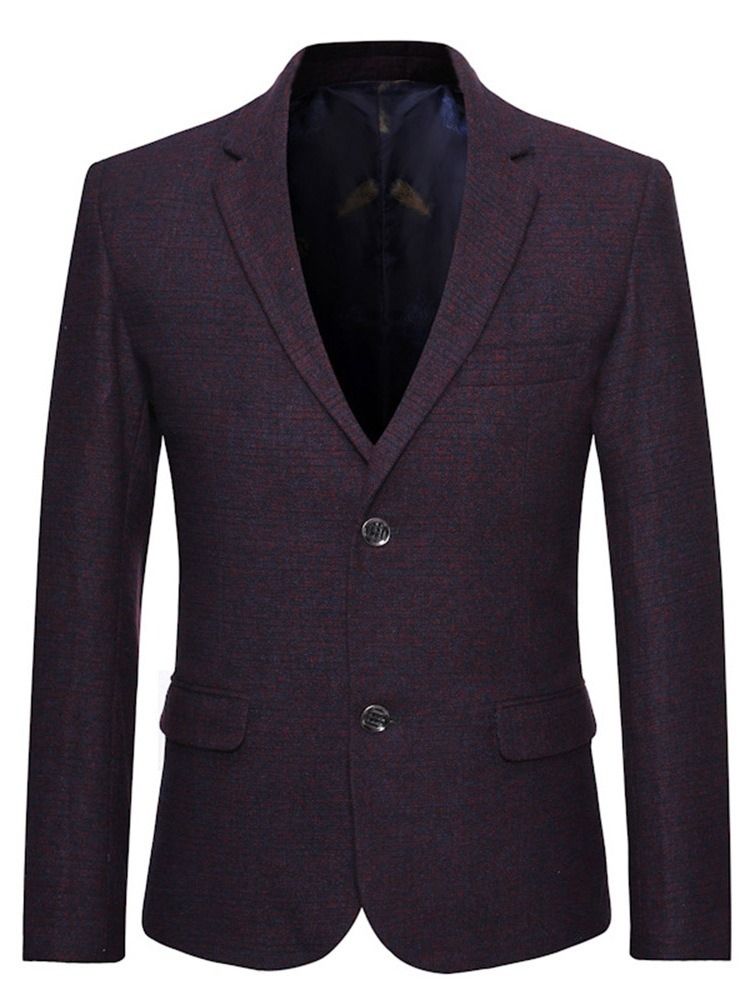 Blazer À Revers Pour Hommes À Boutonnage Simple Et À La Mode