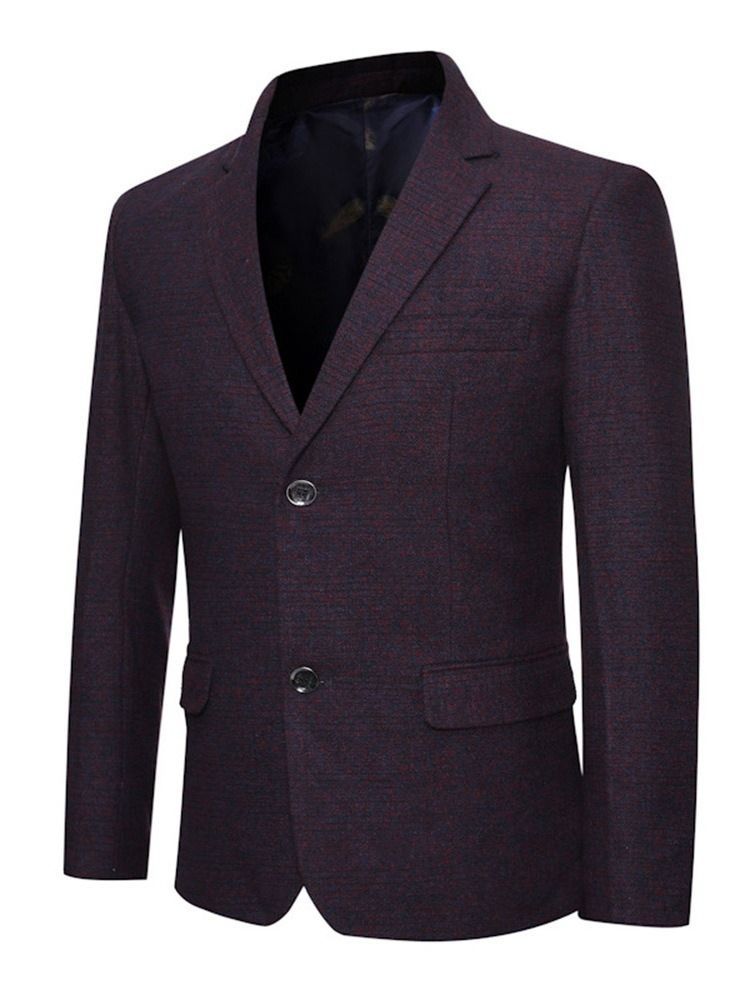 Blazer À Revers Pour Hommes À Boutonnage Simple Et À La Mode