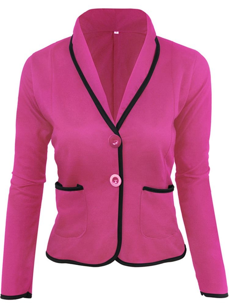 Blazer Simple Boutonnage À Manches Longues Pour Femmes D'automne Standard