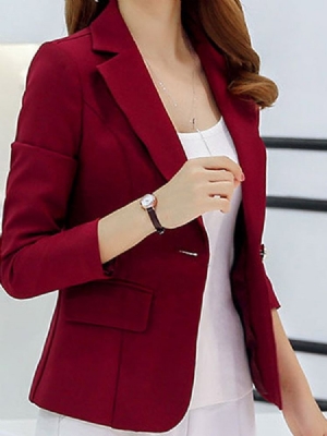 Blazer Slim Uni Pour Femme