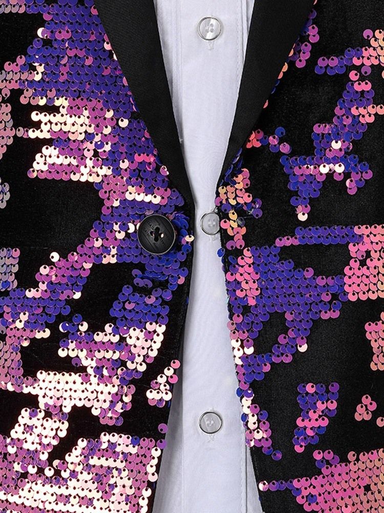 Block Sequins Costumes De Scène De Mode Blazers Pour Hommes