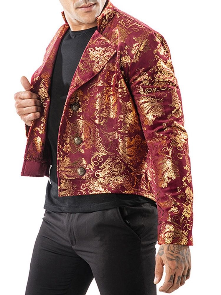 Costume De Blazer Pour Homme Machaon À Double Boutonnage Imprimé