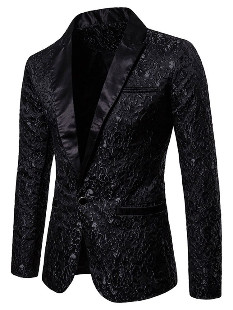 Costume De Blazer De Smoking Pour Homme Imprimé À Un Bouton