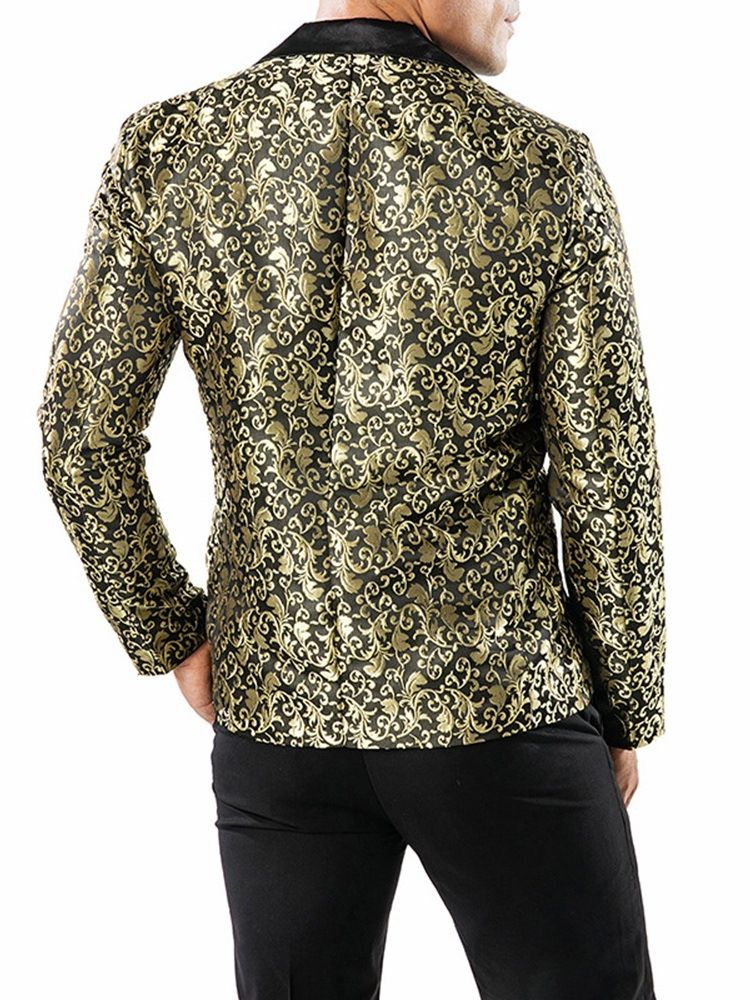 Costume De Blazer De Smoking Pour Homme Imprimé À Un Bouton