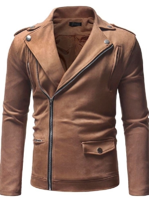 Veste Homme Zippée À Revers Uni