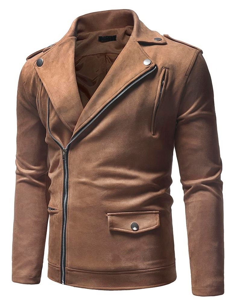 Veste Homme Zippée À Revers Uni