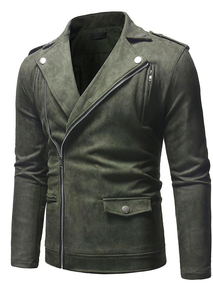 Veste Homme Zippée À Revers Uni