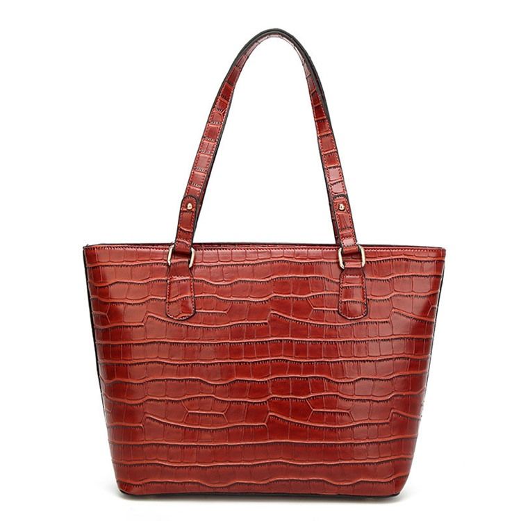 Sac Fourre-tout Concis En Relief Croco