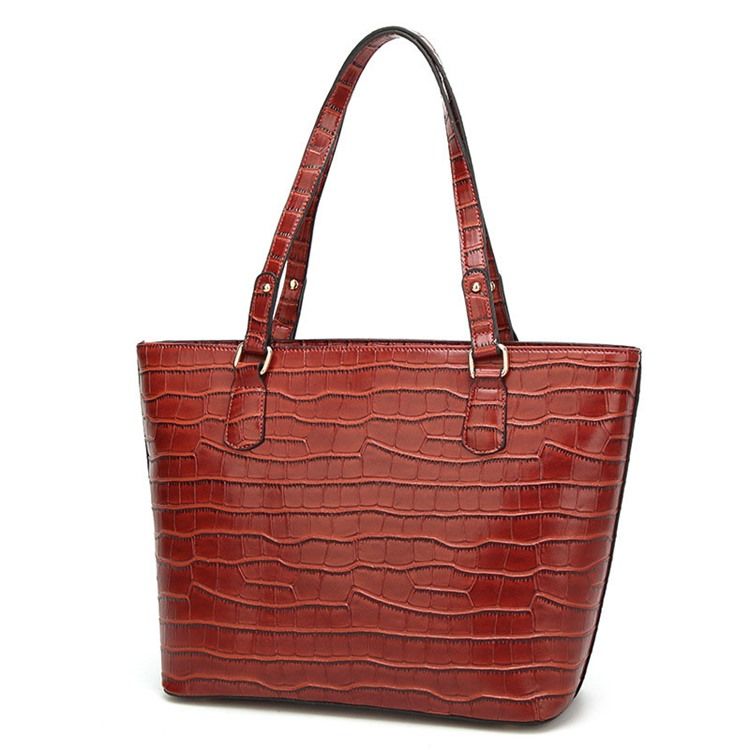 Sac Fourre-tout Concis En Relief Croco