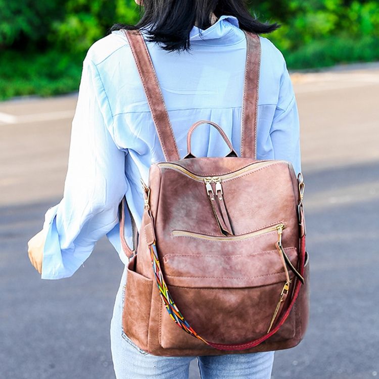 Sacs À Dos Pour Femmes En Pu Uni