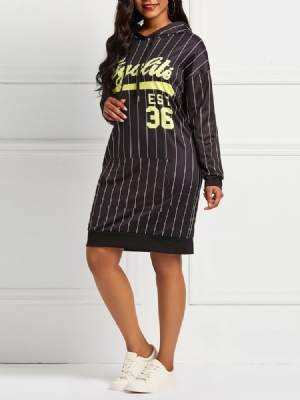 Robe De Lettre Féminine Imprimée Au Genou Pour Femme