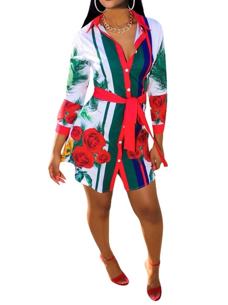 Robe Moulante Asymétrique À Manches Longues Et À Fleurs Pour Femmes