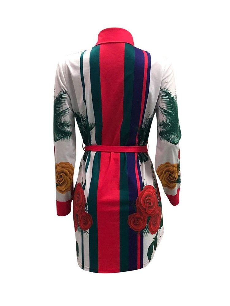 Robe Moulante Asymétrique À Manches Longues Et À Fleurs Pour Femmes