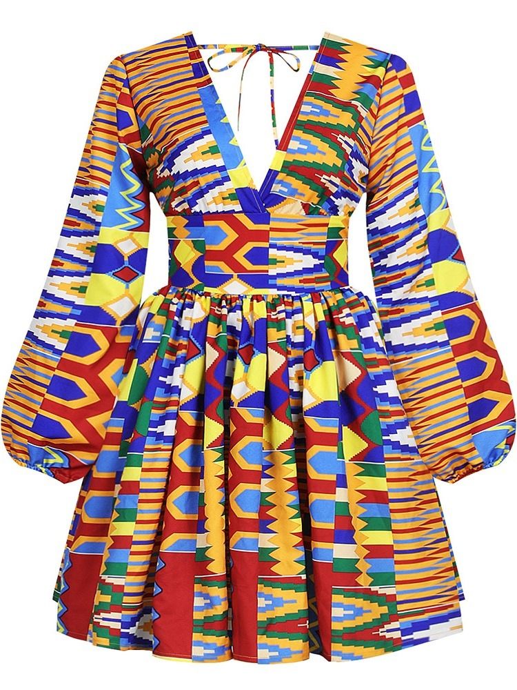 Robe Pull Vintage À Col En V Au-dessus Du Genou Pour Femme