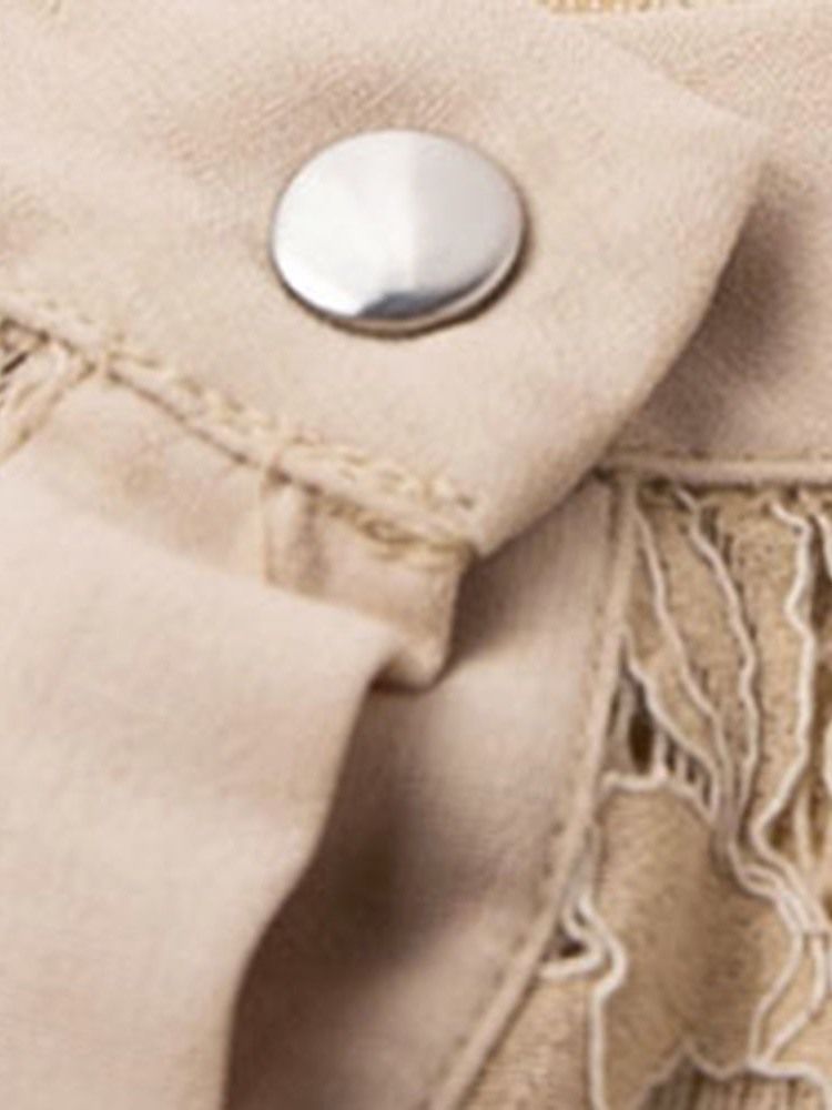 Robe À Simple Boutonnage Décontractée À Manches Longues Et Au-dessus Du Genou Pour Femmes