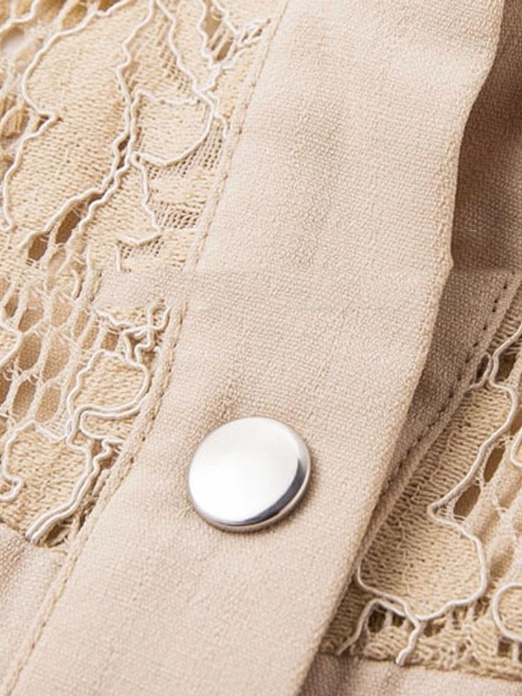 Robe À Simple Boutonnage Décontractée À Manches Longues Et Au-dessus Du Genou Pour Femmes