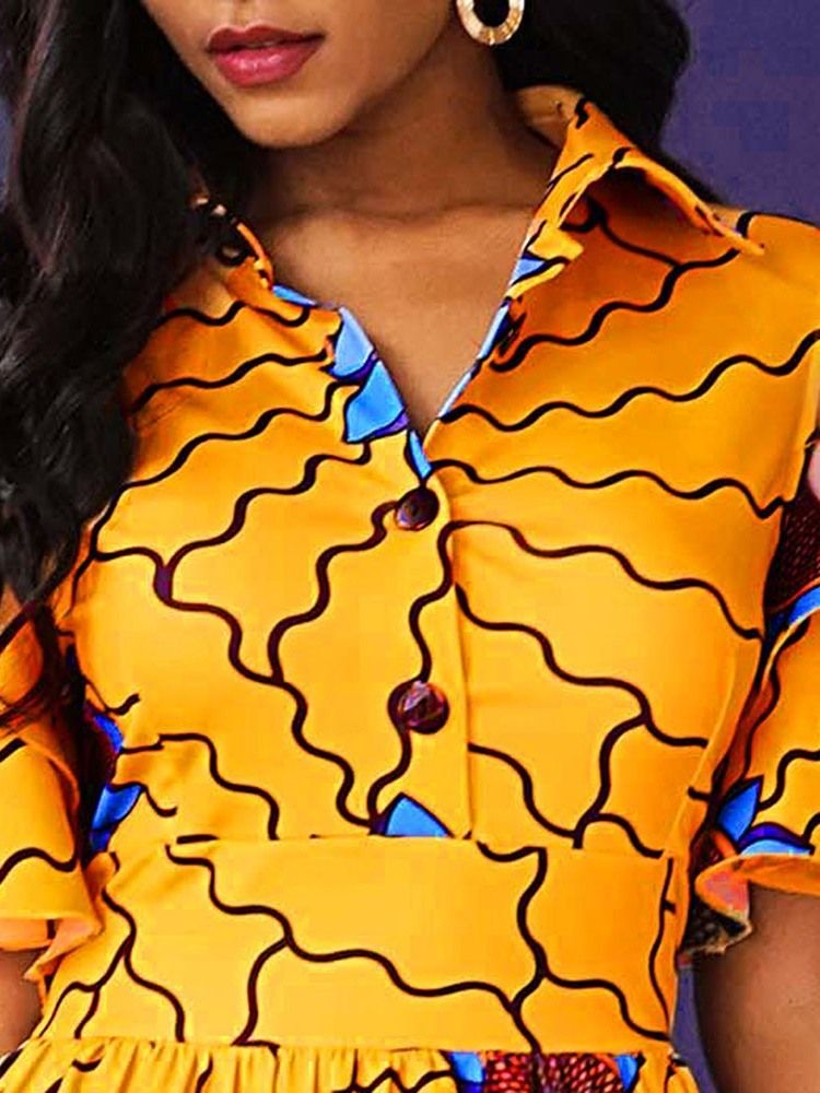 Robe Trapèze À Imprimé Floral À La Mode Africaine Pour Femmes