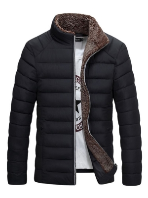 Col Montant Uni Épaississant Le Manteau D'hiver Chaud Vogue Pour Hommes