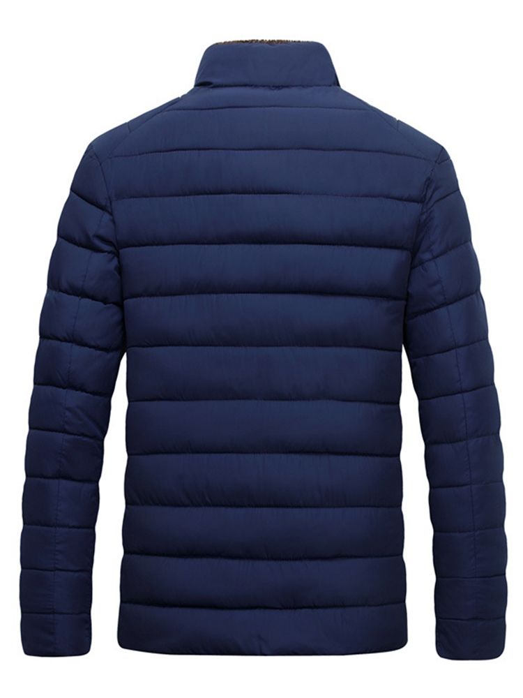 Col Montant Uni Épaississant Le Manteau D'hiver Chaud Vogue Pour Hommes