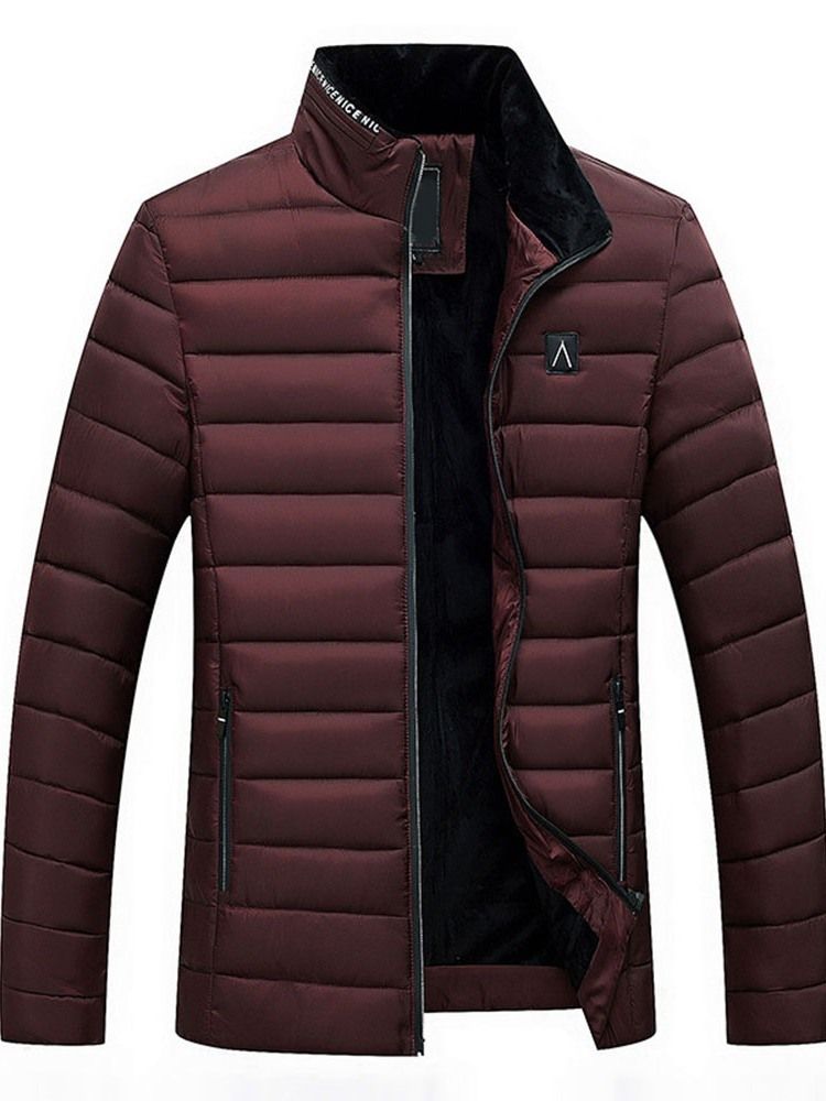 Manteau Col Manteau Standard Coréen Zipper Down Jacket