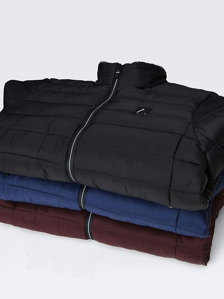 Manteau Col Manteau Standard Coréen Zipper Down Jacket