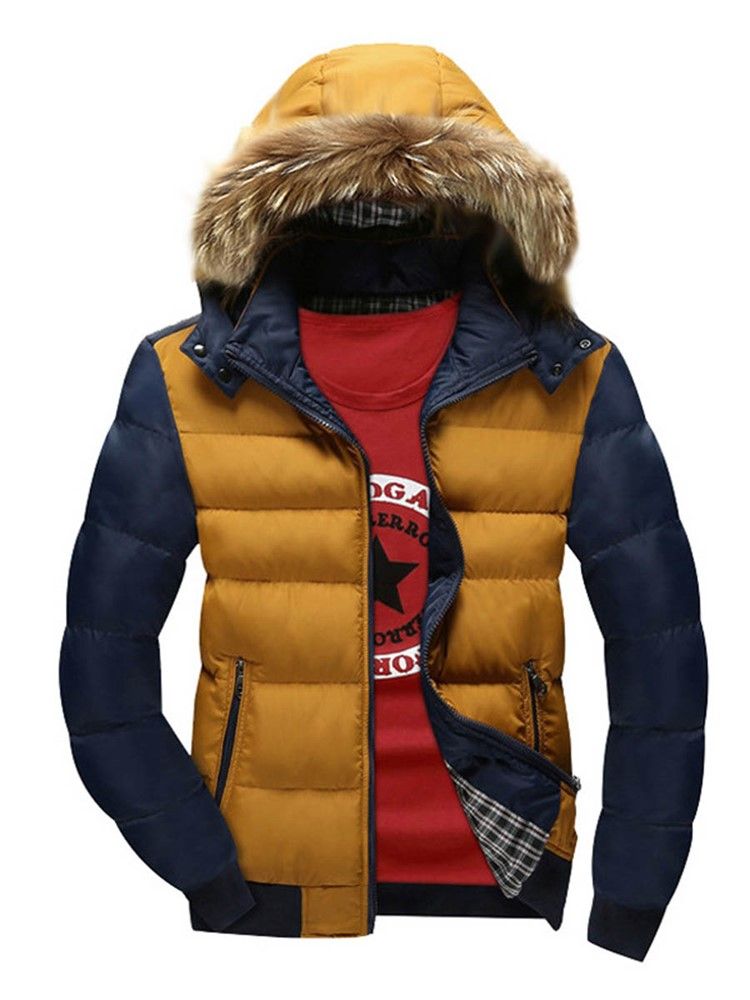 Manteau En Duvet De Petite Taille Pour Hommes À Capuche Épais Et Zippé