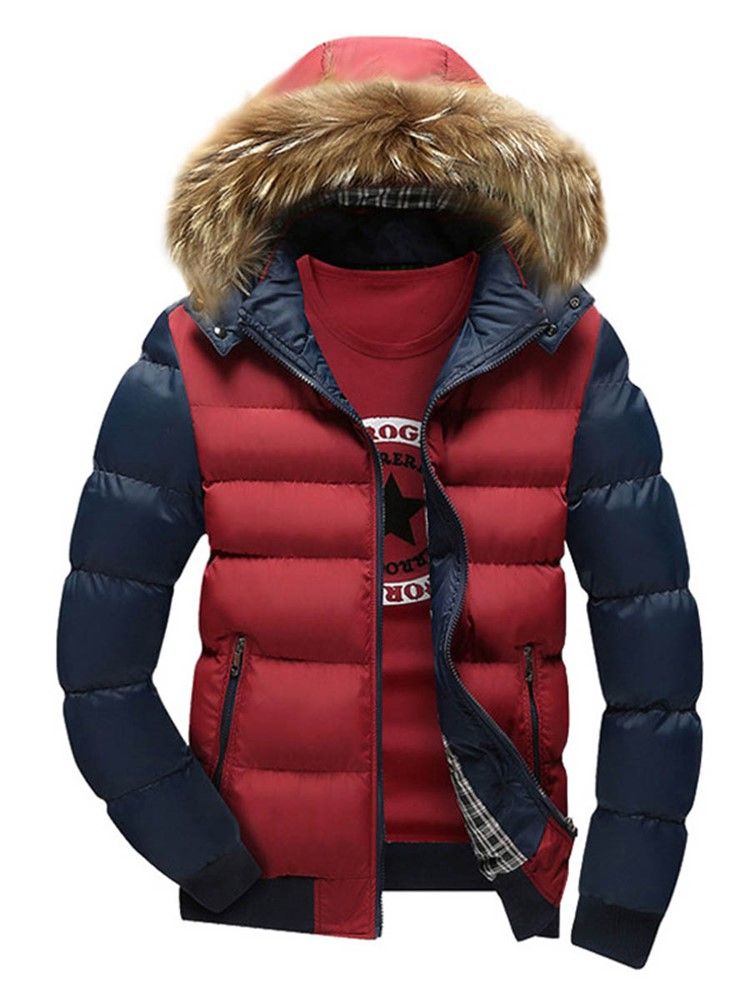 Manteau En Duvet De Petite Taille Pour Hommes À Capuche Épais Et Zippé