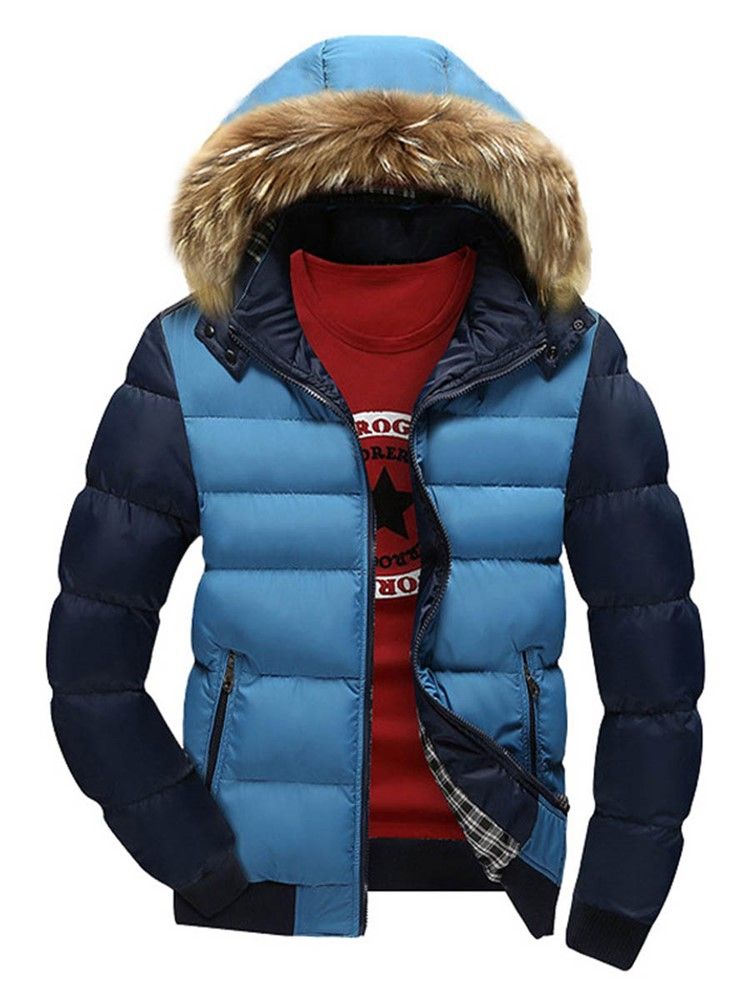 Manteau En Duvet De Petite Taille Pour Hommes À Capuche Épais Et Zippé