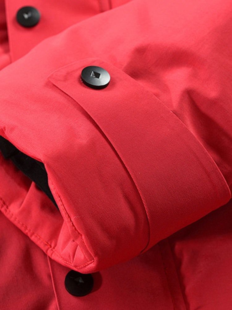 Veste En Duvet Coréenne À Fermeture À Glissière Standard Avec Appliques À Capuche Pour Hommes