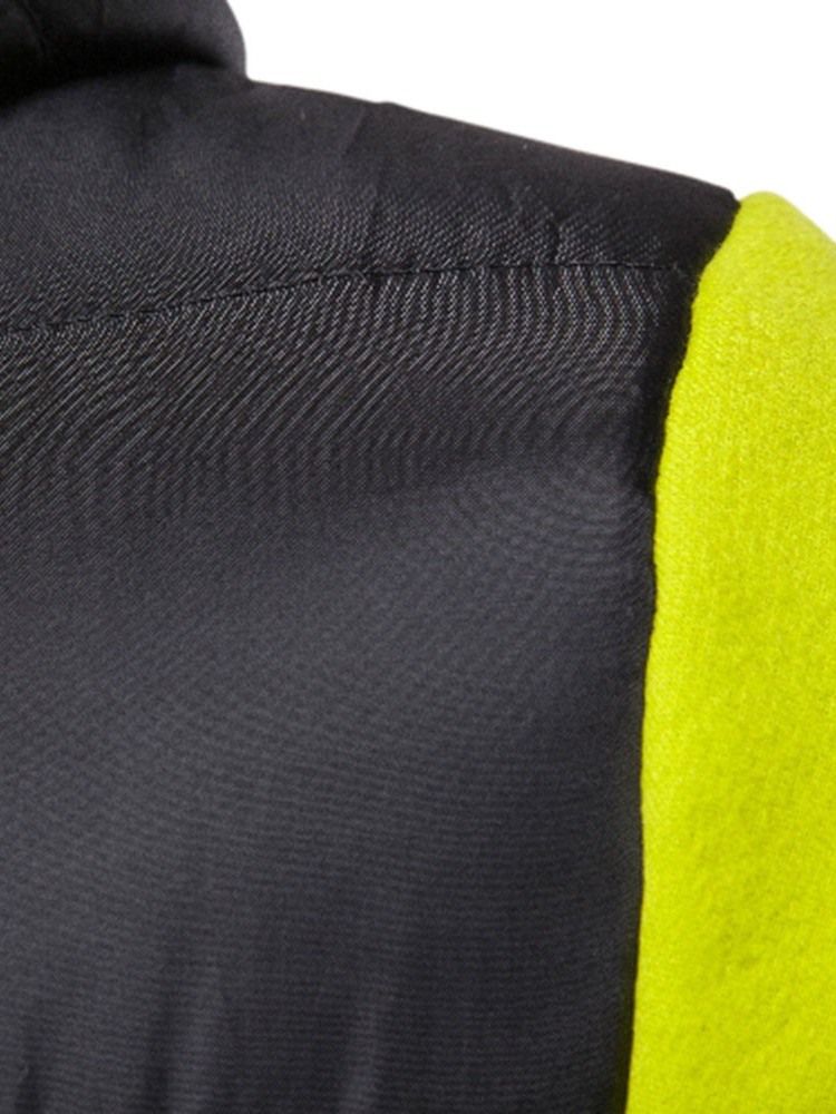 Veste En Duvet Décontractée À Capuche À Blocs De Couleurs Standard Pour Hommes