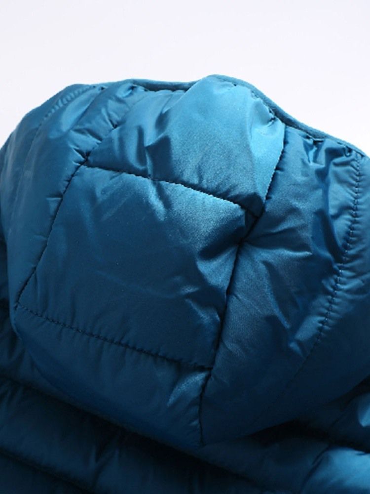 Veste En Duvet Décontractée À Capuche Zippée Pour Hommes