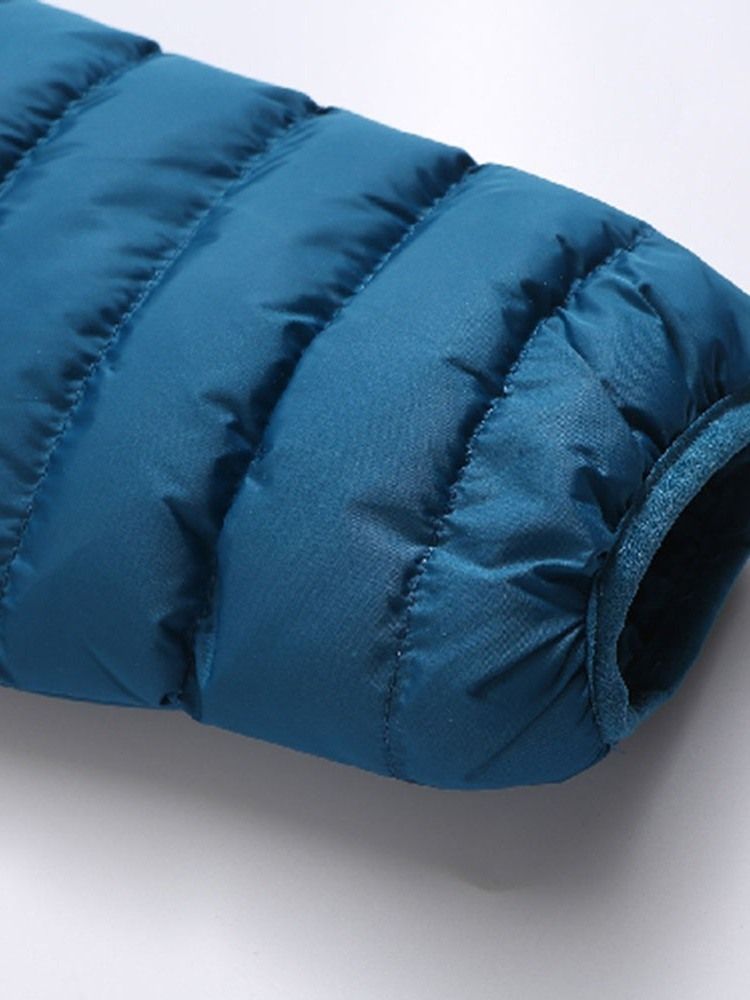 Veste En Duvet Décontractée À Capuche Zippée Pour Hommes