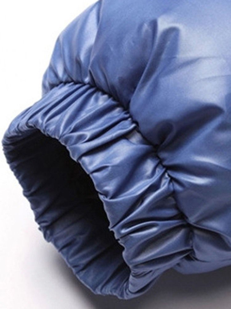 Veste En Duvet Décontractée À Fermeture Éclair À Col Montant Standard Pour Hommes